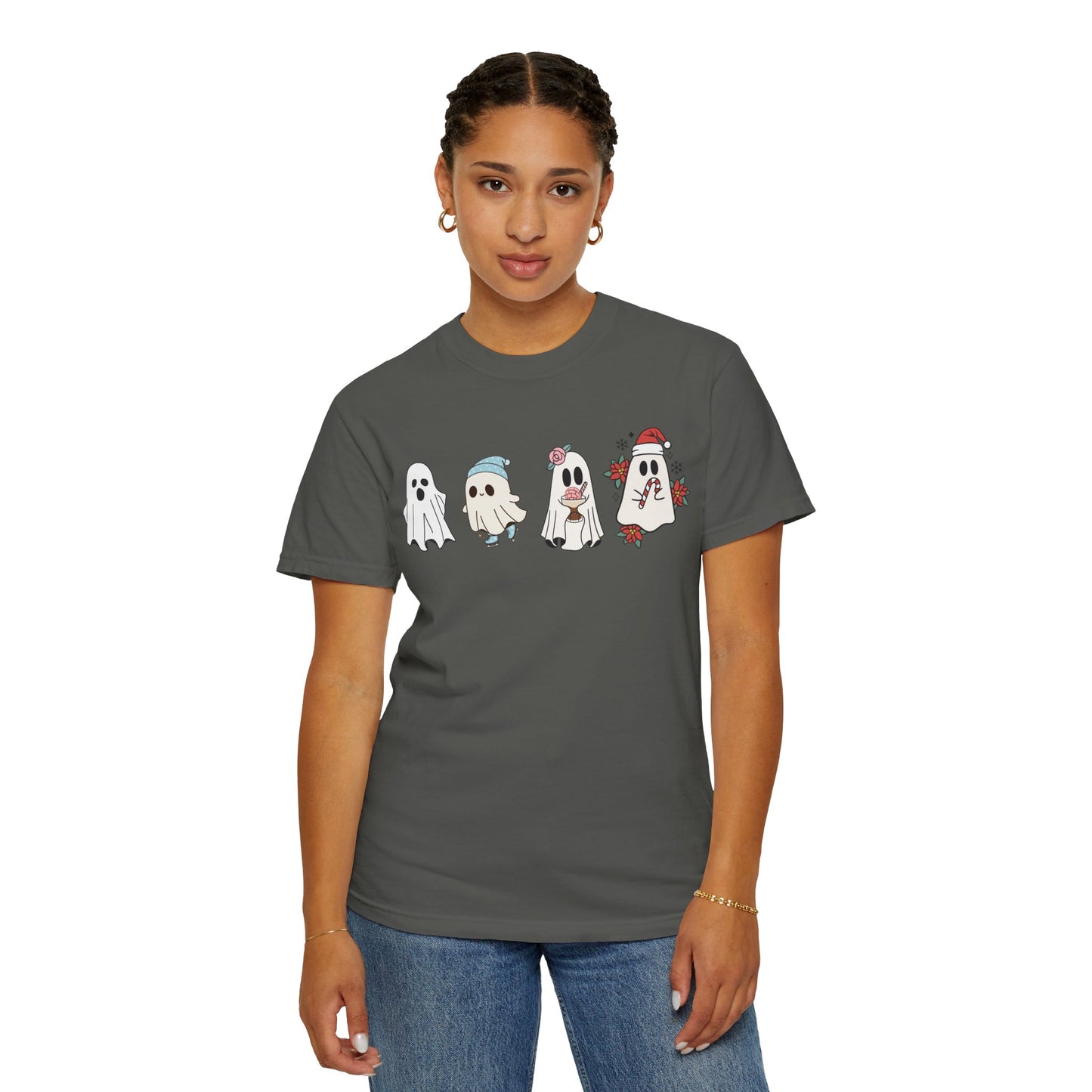 Halloween Ghost Comfort Colors Shirt, Spooky Season Tee, Halloween Cute Women Outfit, Halloween Gift, Halloween Ghost Tshirt