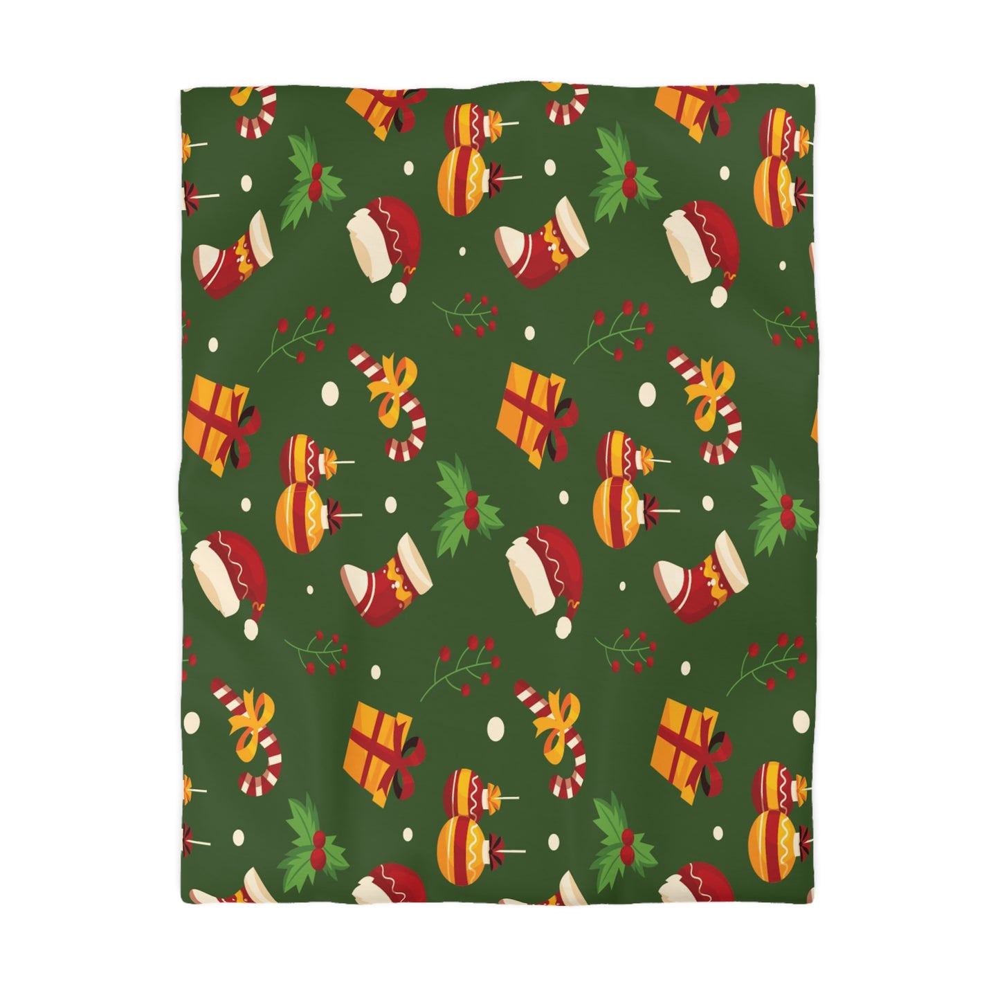 Dark Green Microfiber Duvet Cover