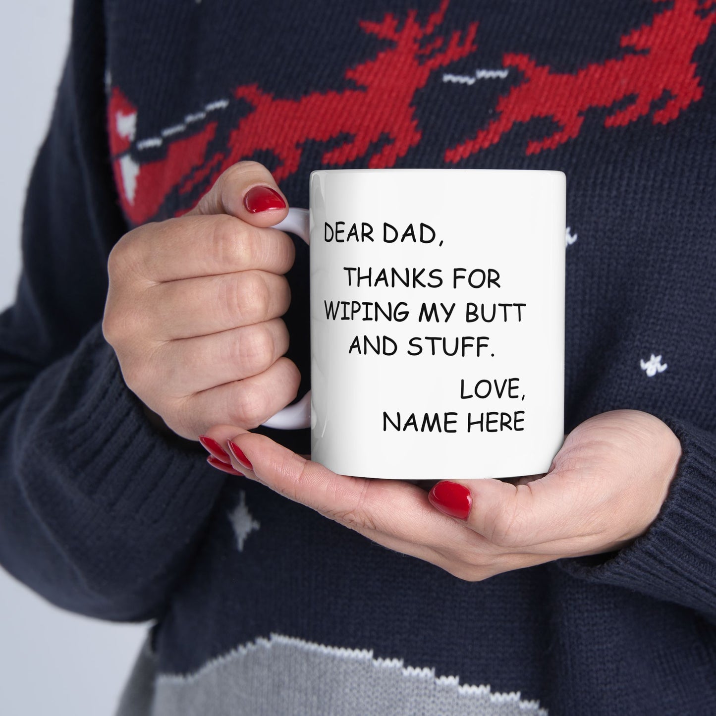 Dad Funny Ceramic Coffee Mug – 11oz Gift from Kids