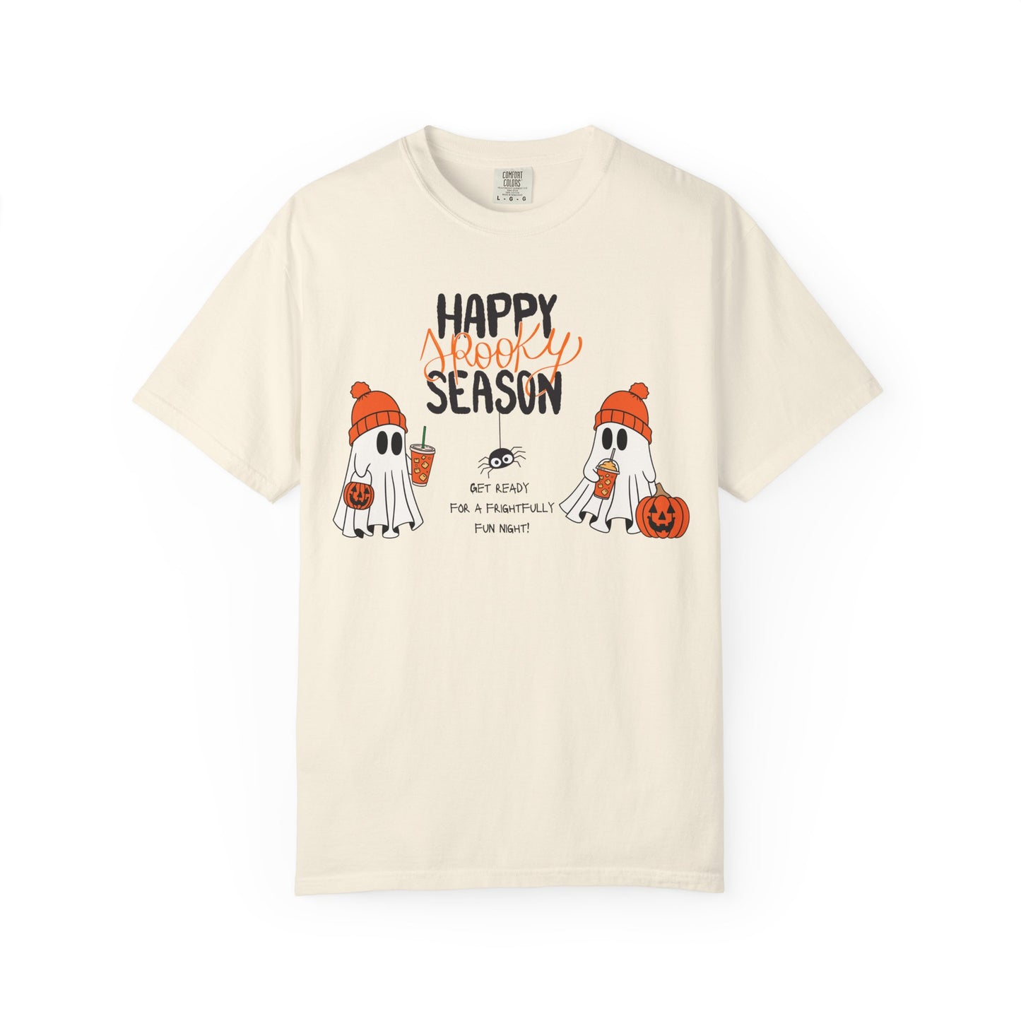 Spooky Season Ghosts Tee – Cozy Drinks & Chilling Vibes!