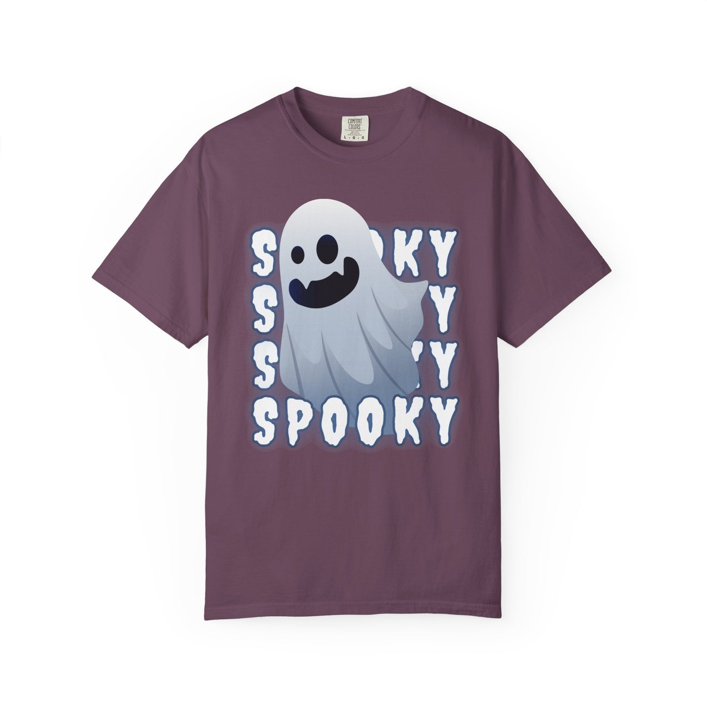 Spooky Stack Tee - Unisex Garment-Dyed T-shirt with Smiling Ghosts