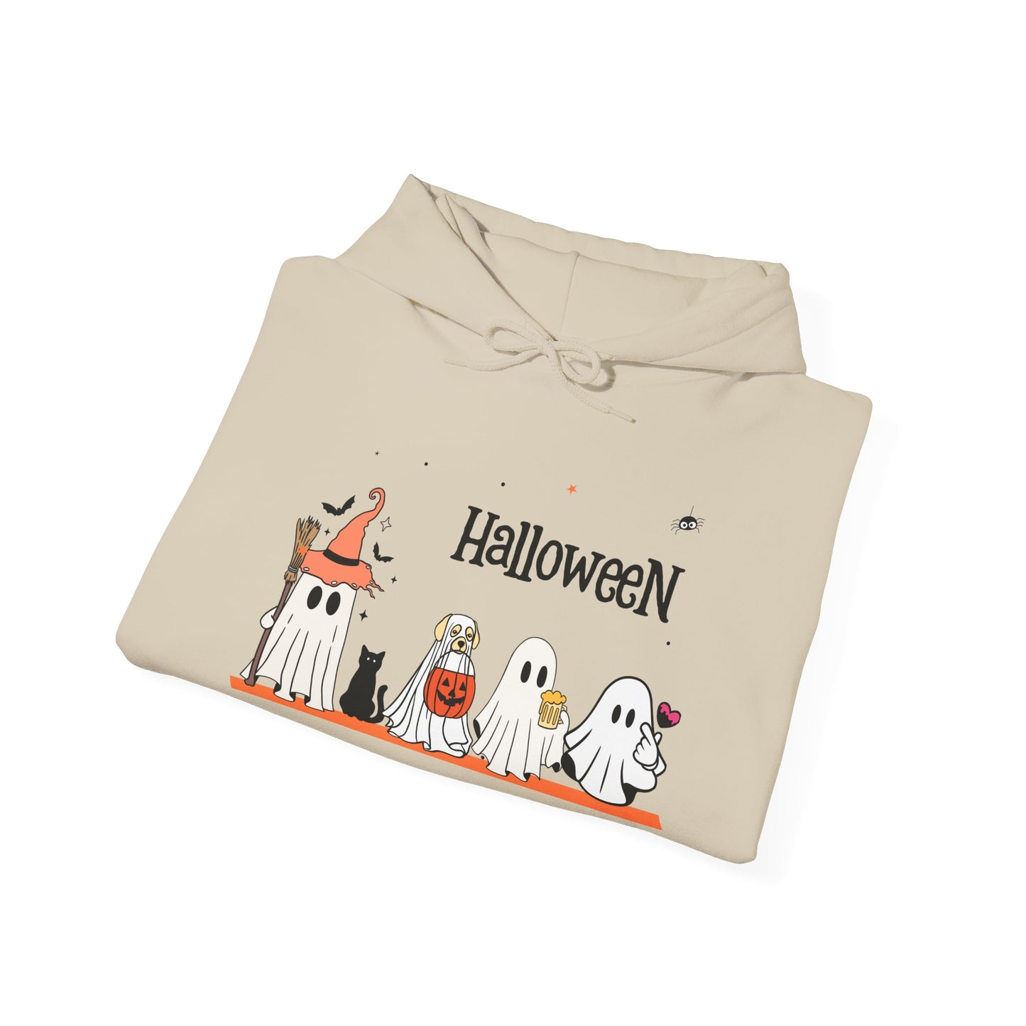 Costumed Cuties” Halloween Hoodie – Ghost Squad in Trick-or-Treat Mode