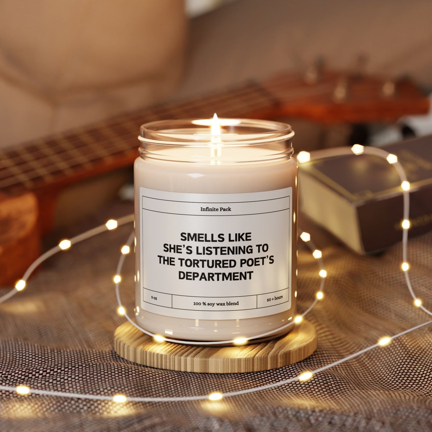 Smells Like She’s Listening to The Tortured Poet’s Department Candle – Literary Pop Culture Soy Wax Candle