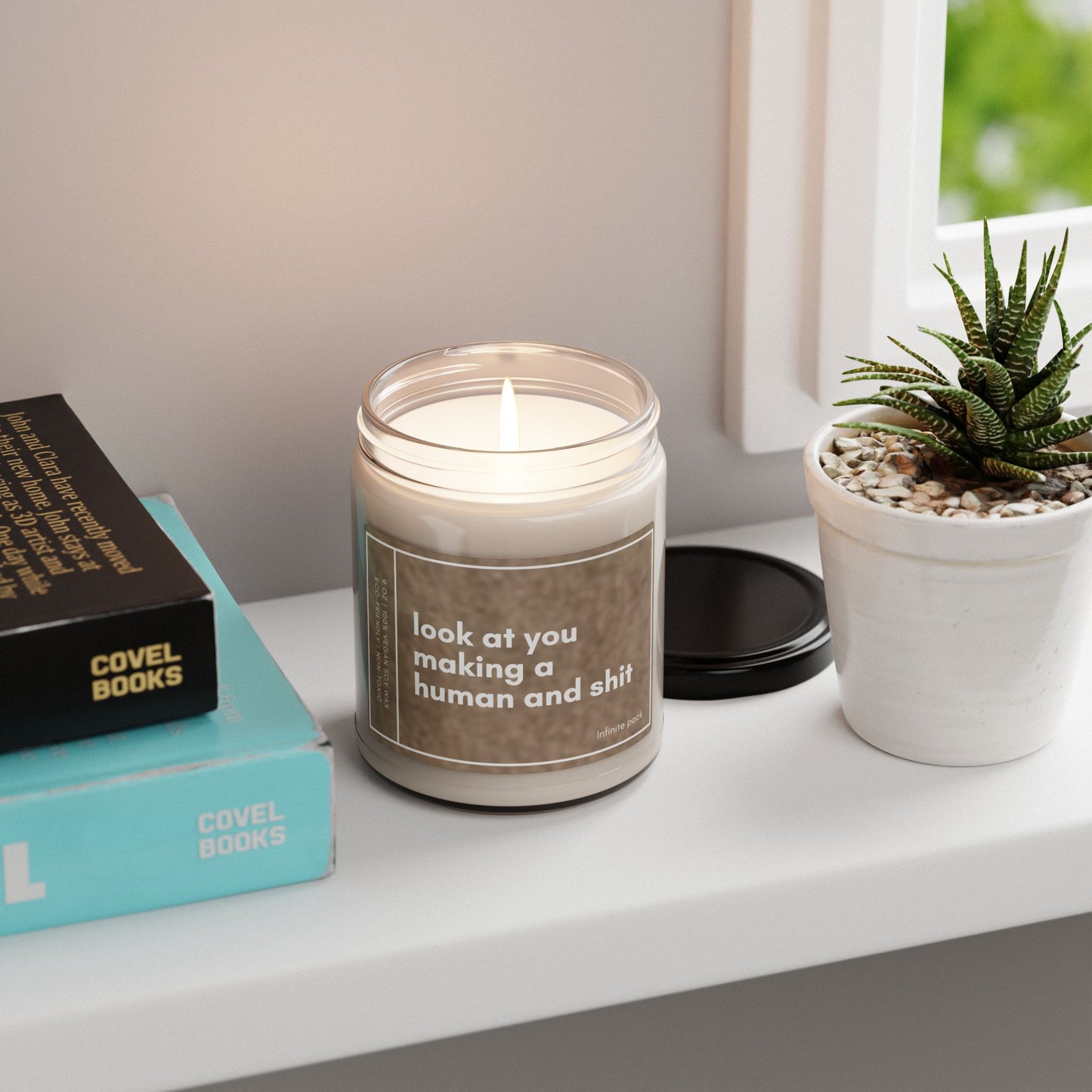 Scented Soy Candle “Look at You Making a Human” 9oz