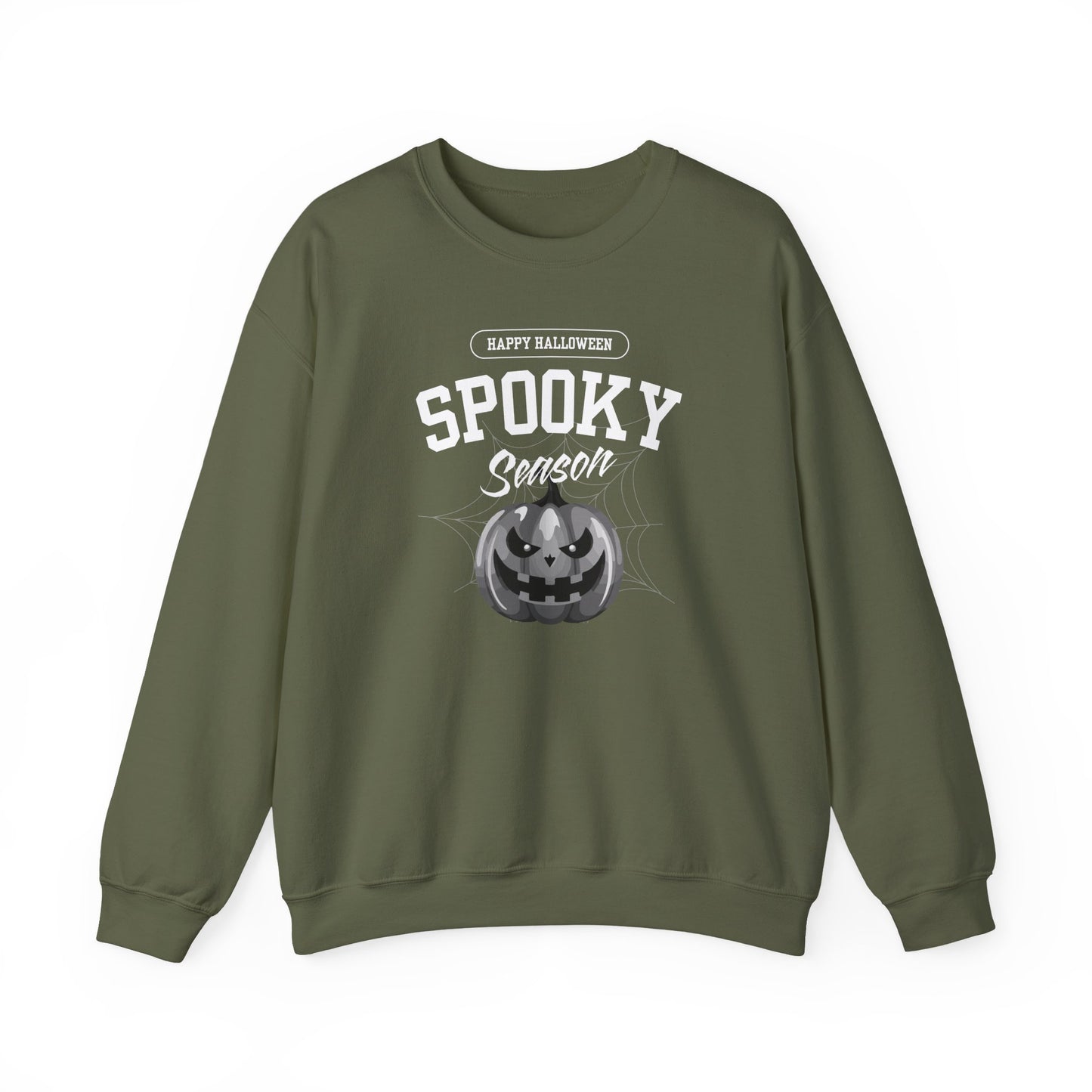 Spooky Season Halloween Sweatshirt – Creepy Cute Pumpkin Graphic Pullover for Fall