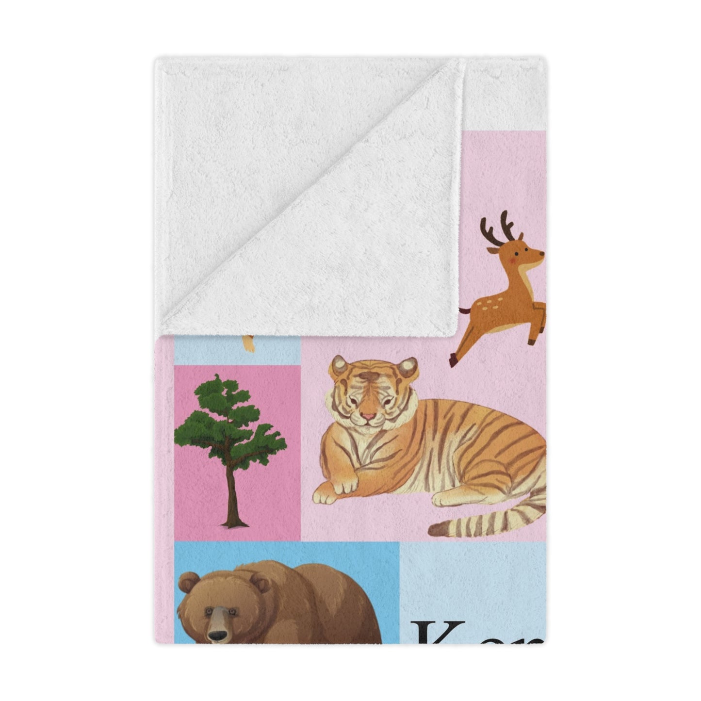 Personalized Minky Blanket – Soft Custom Throw with Name for Babies & Animal Lovers | Cozy Keepsake & Baby Shower Gift