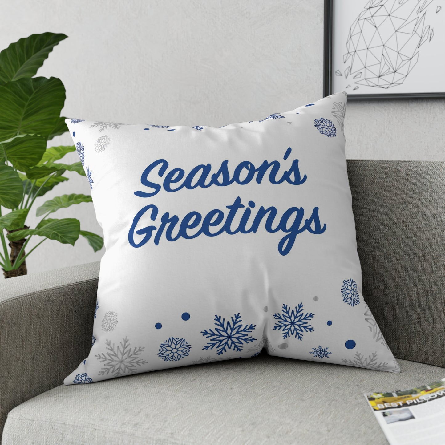 Hoilday Broadcloth Pillow, White