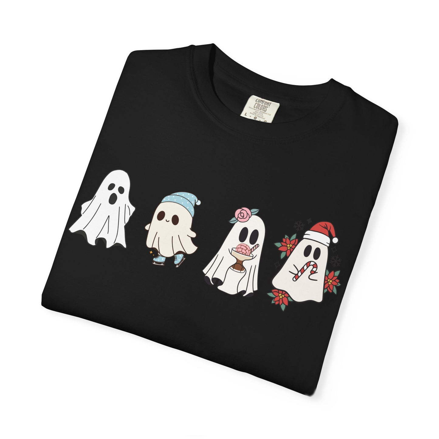 Halloween Ghost Comfort Colors Shirt, Spooky Season Tee, Halloween Cute Women Outfit, Halloween Gift, Halloween Ghost Tshirt