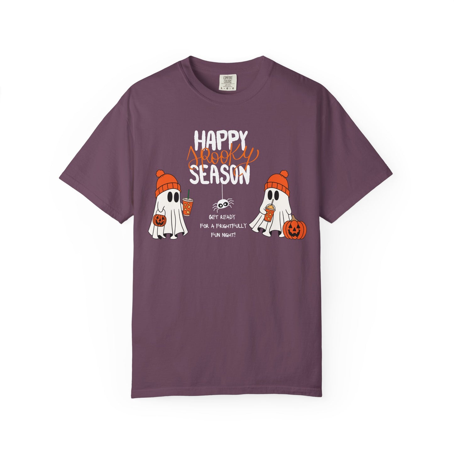 Spooky Season Ghosts Tee – Cozy Drinks & Chilling Vibes!