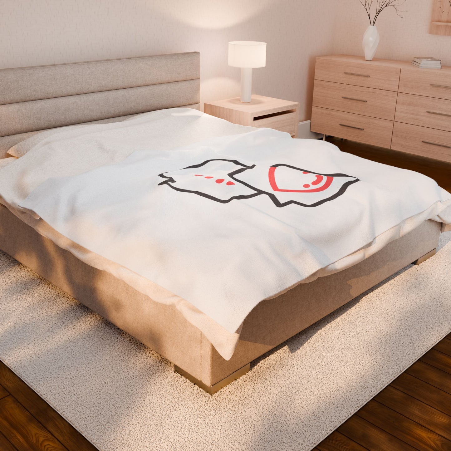 Valentine Printed Velveteen Plush Blanket