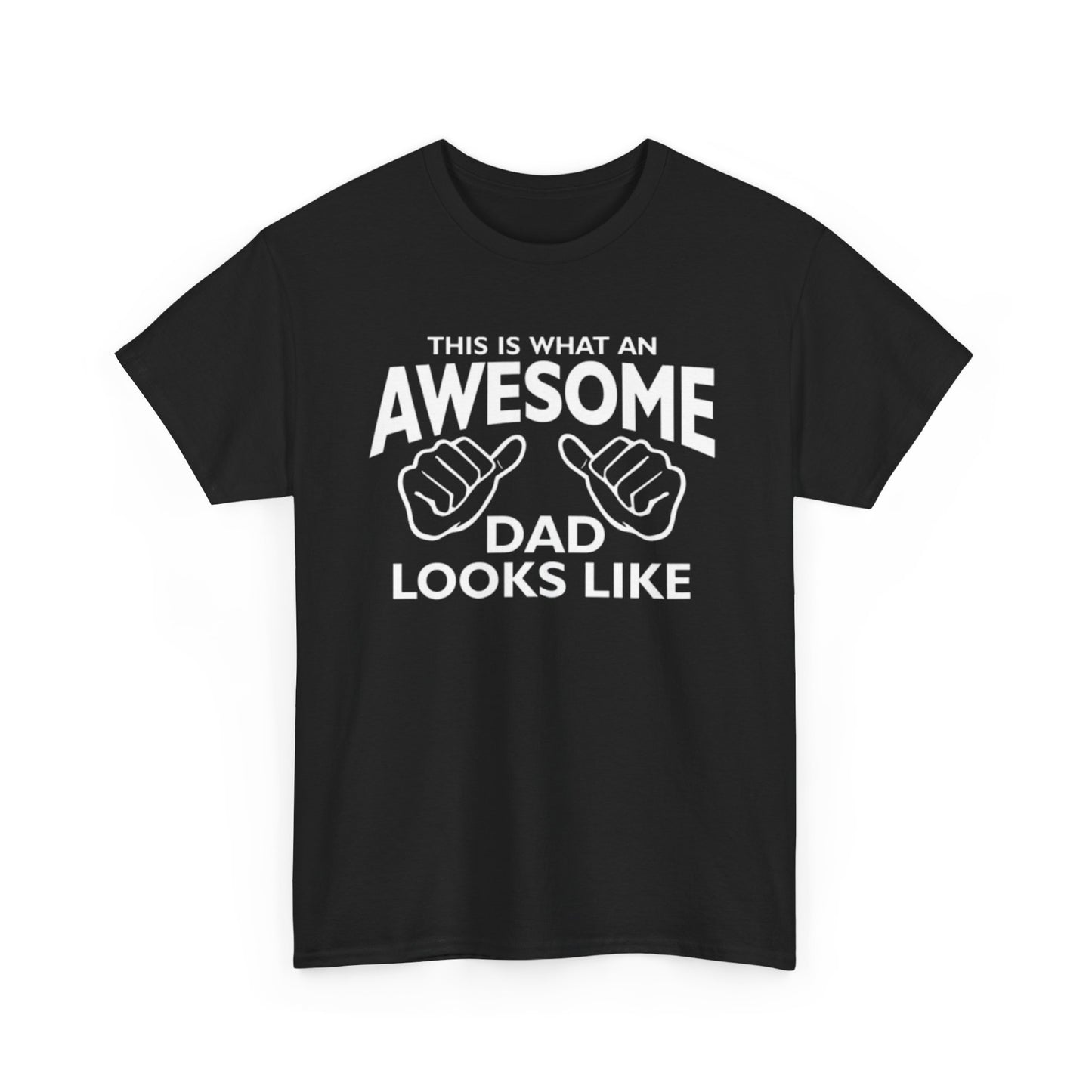 "Awesome Dad” – Father’s Day Gift, Unisex Heavy Cotton Tee