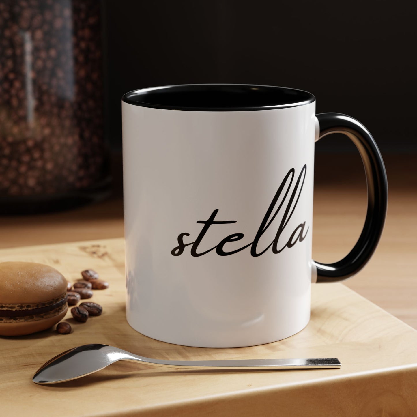 Custom Name Accent Coffee Mug – Personalized 11oz Ceramic Mug