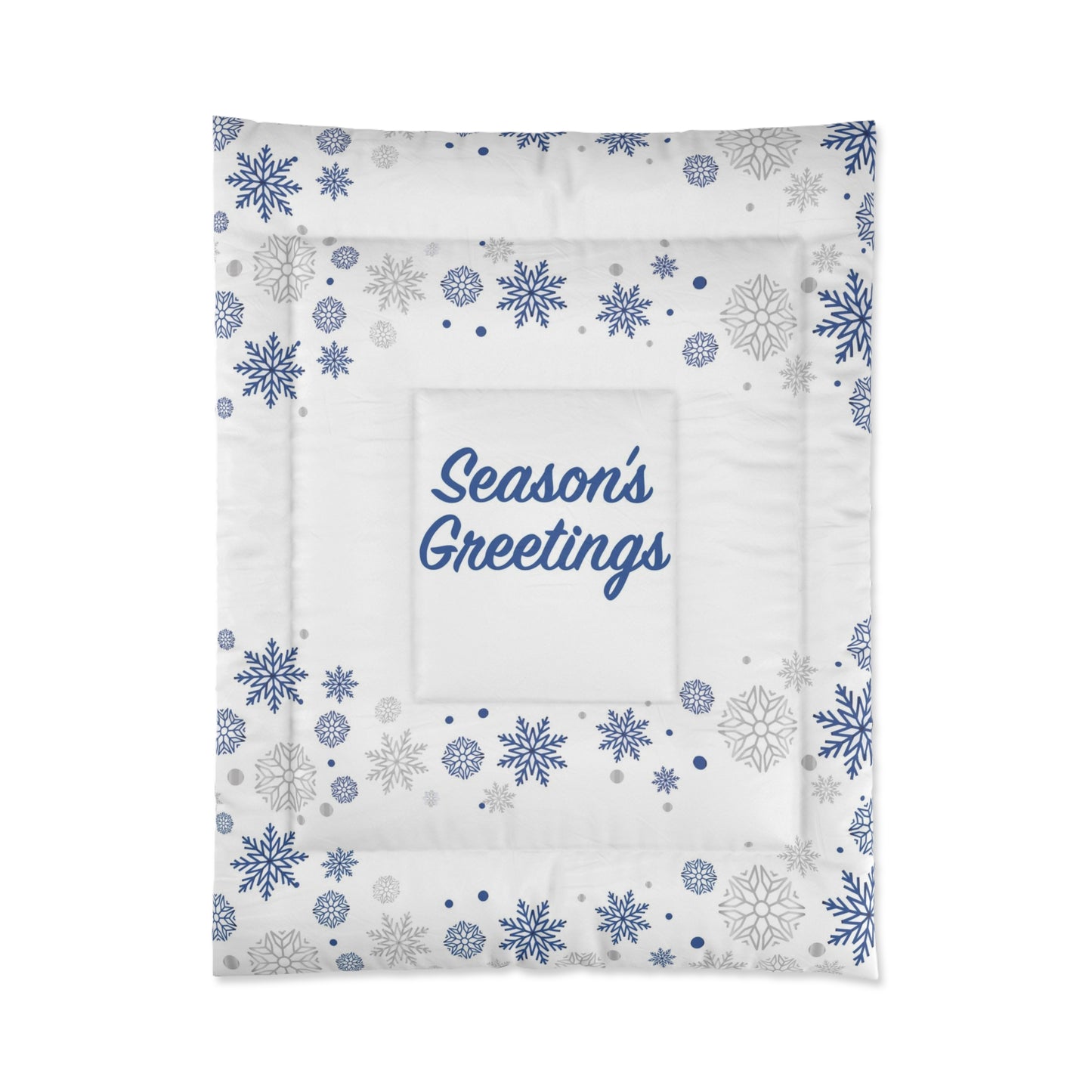 Holiday Comforter, Season's Greetings, White