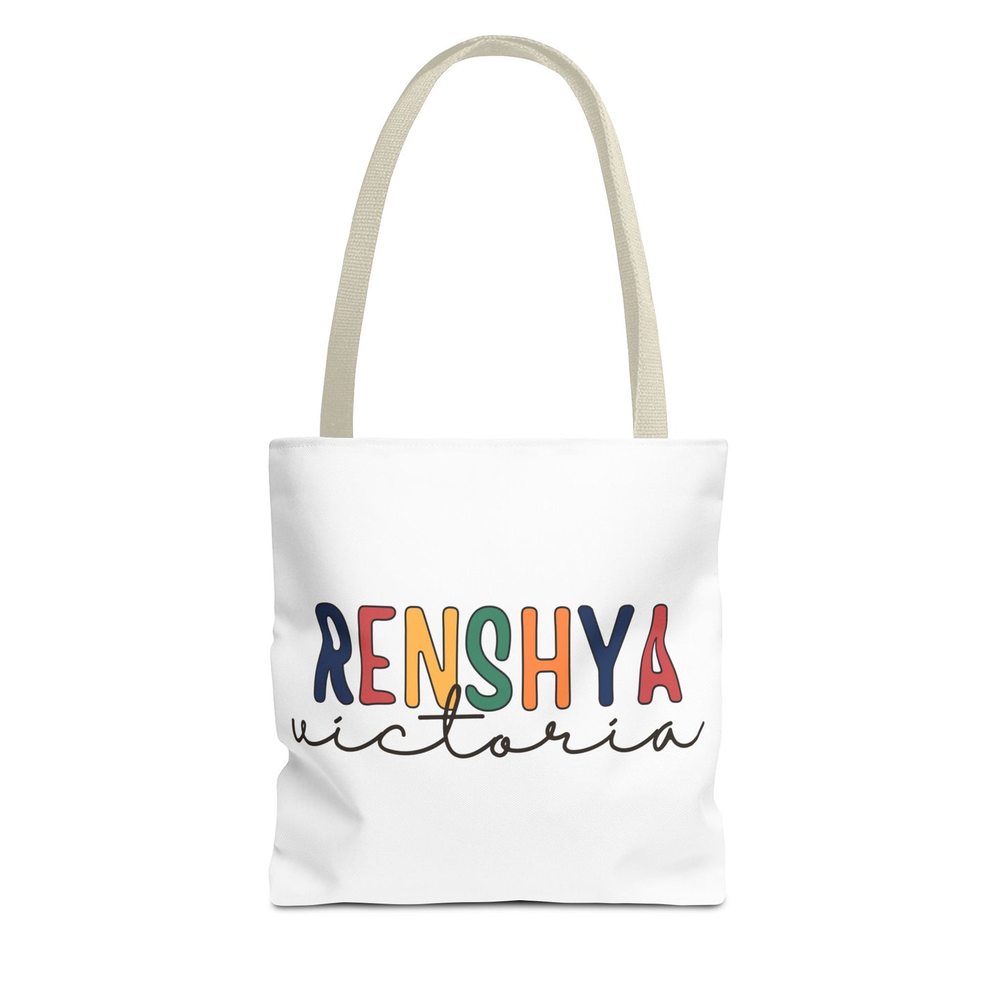 Personalized Name Tote Bag – Colorful Custom Design with Script Font