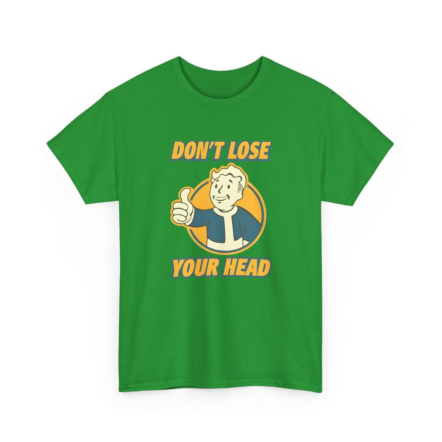 Fallout Vault Boy T-Shirt – “Don’t Lose Your Head” Graphic Tee, Gamer Shirt