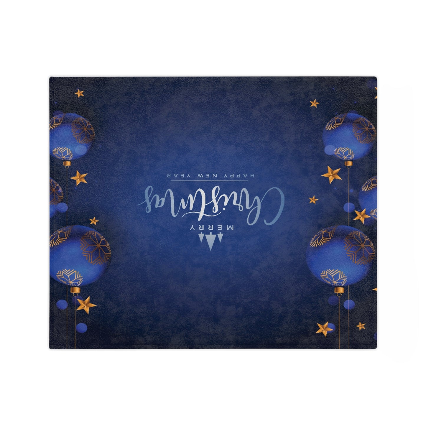Dark Blue Christmas Velveteen Minky Blanket