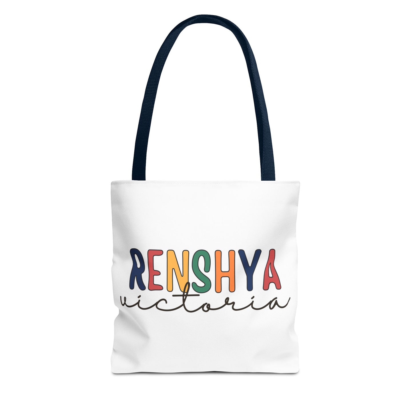Personalized Name Tote Bag – Colorful Custom Design with Script Font