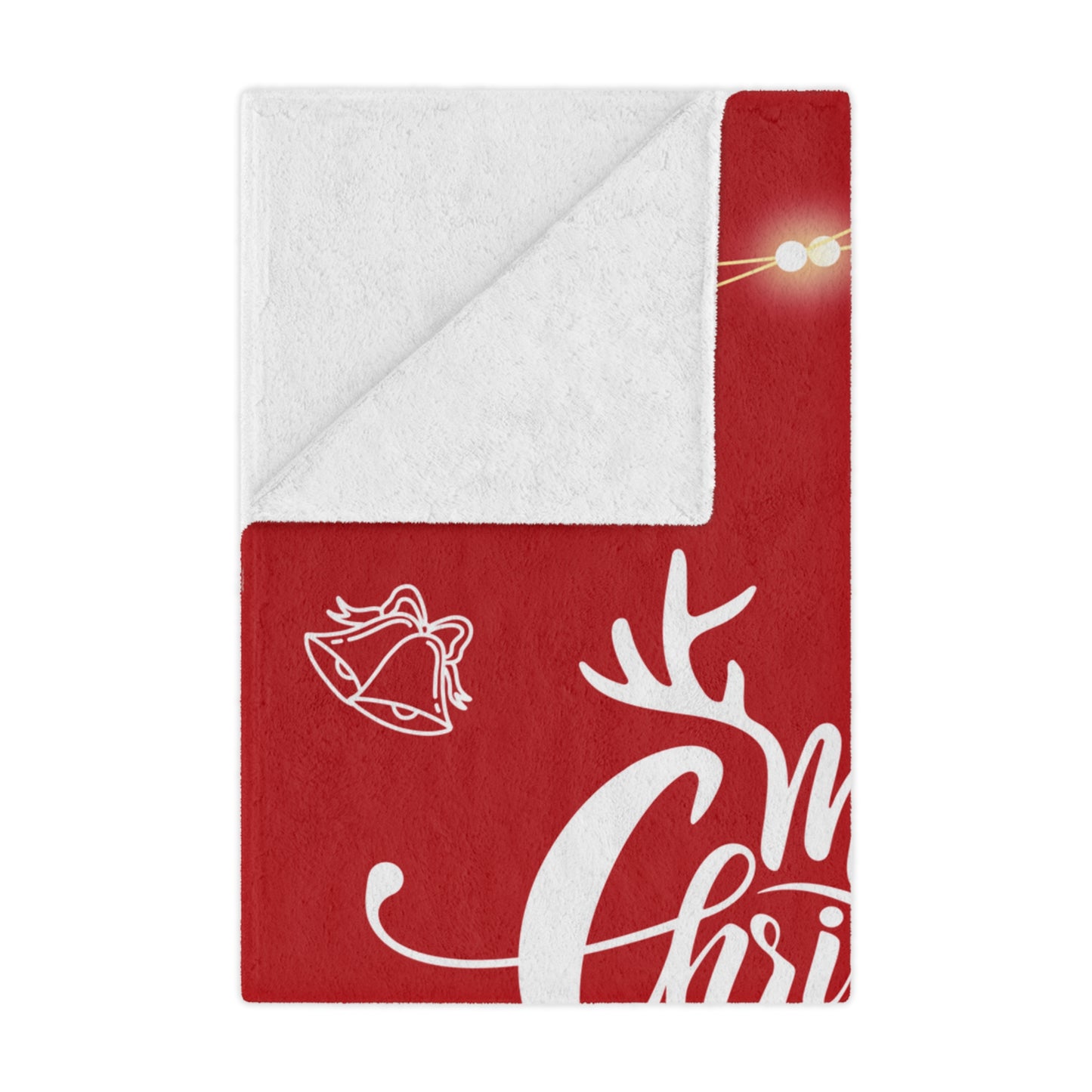 Merry Christmas in Red Printed Minky Blanket