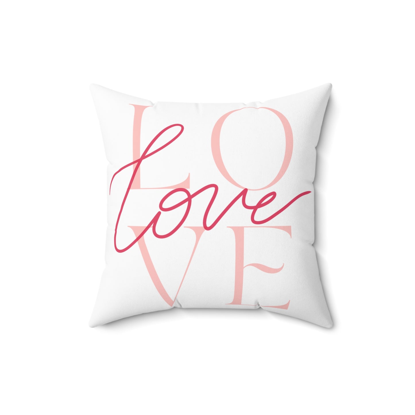 LOVE Typography Decorative Pillow – Double-Sided Print, Indoor Accent Cushion