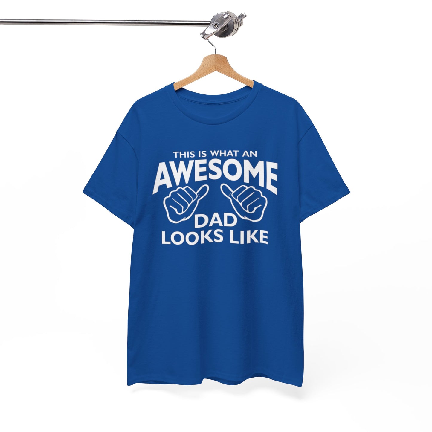 "Awesome Dad” – Father’s Day Gift, Unisex Heavy Cotton Tee