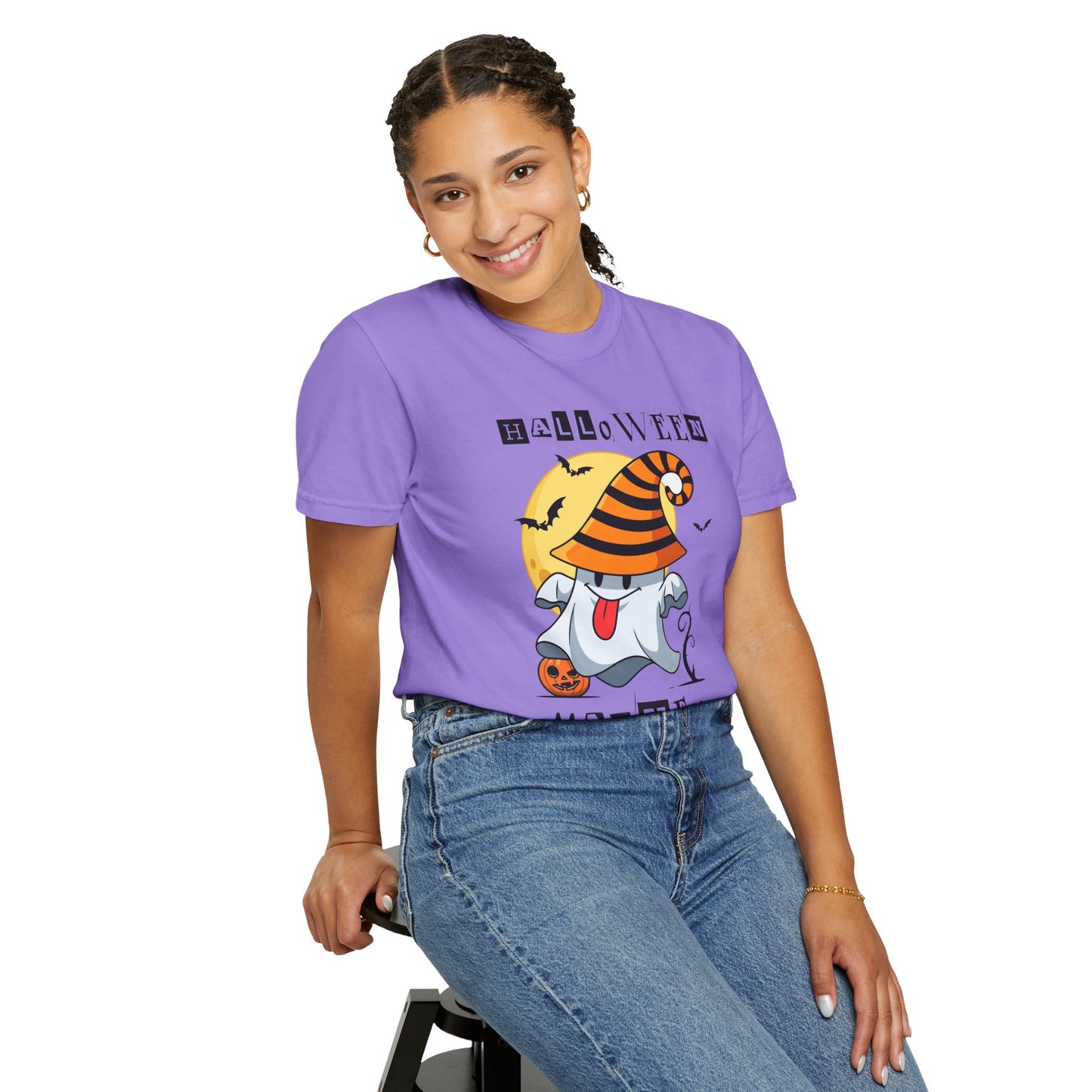 Halloween Madness Tee – Ghostly Grins Under Witchy Skies!