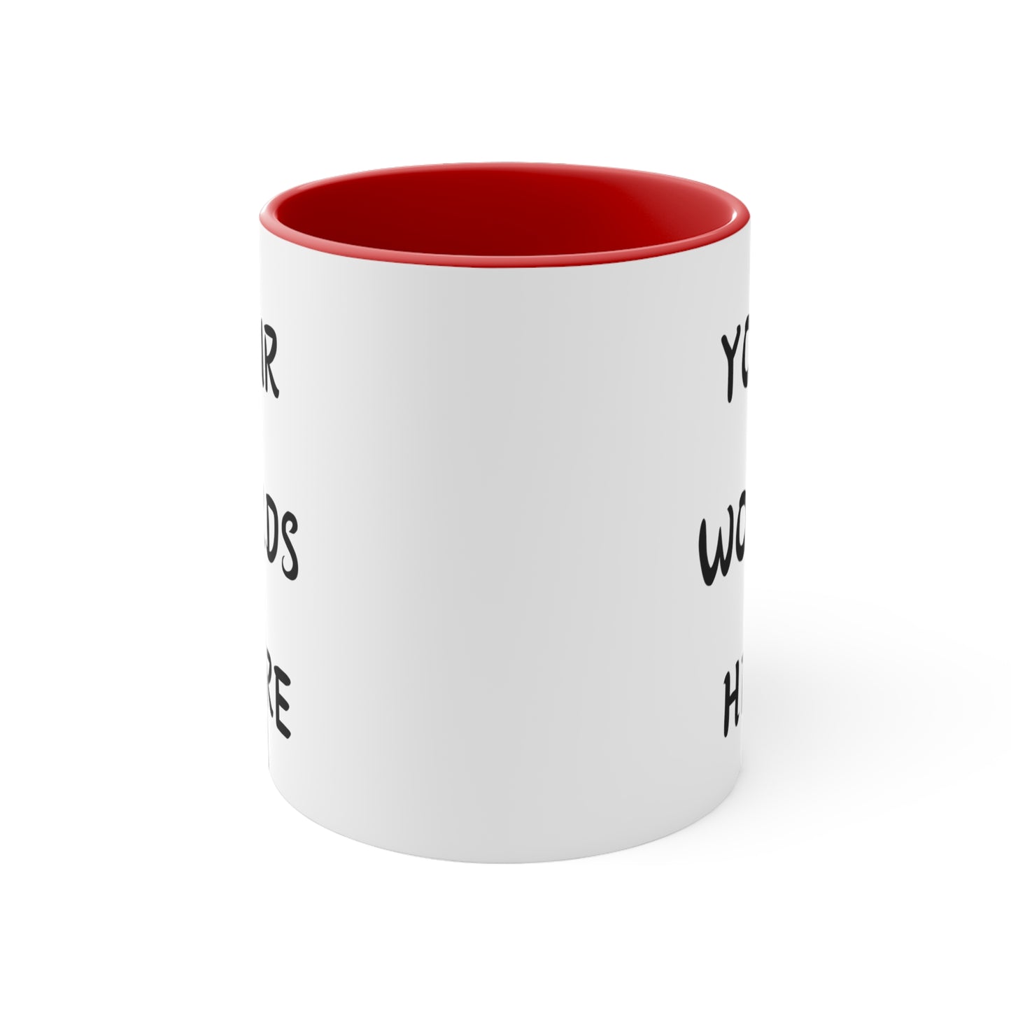 Your Words Here Customise Accent Coffee Mug, 11oz, Multi Color