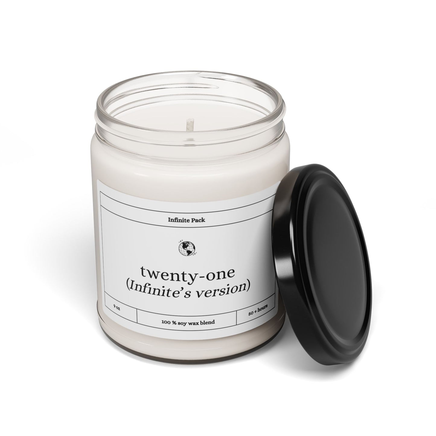 Twenty-One Candle (Infinite’s Version) – 21st Birthday Soy Wax Jar, Pop Culture Inspired Gift, Minimalist Aesthetic Candle