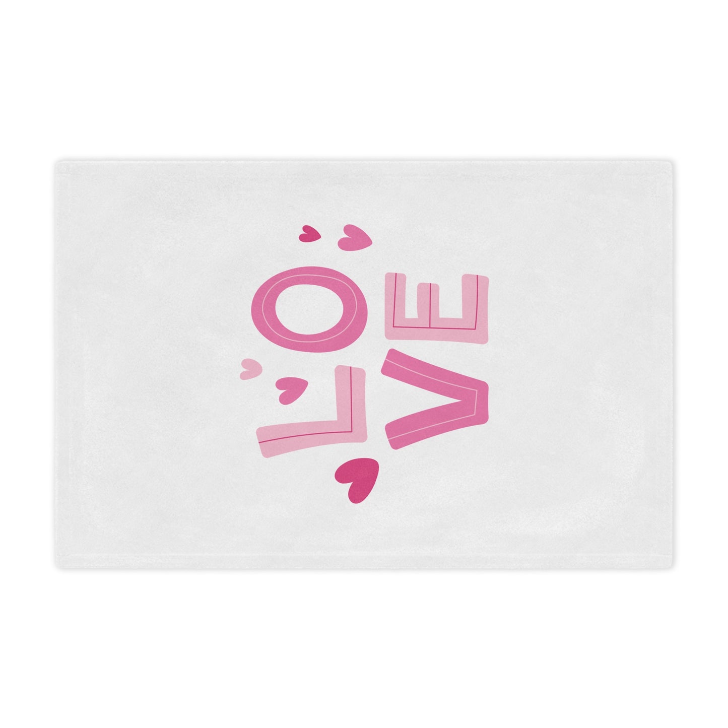 Love with Flying Heart Printed Minky Blanket for Valentine Day Gift