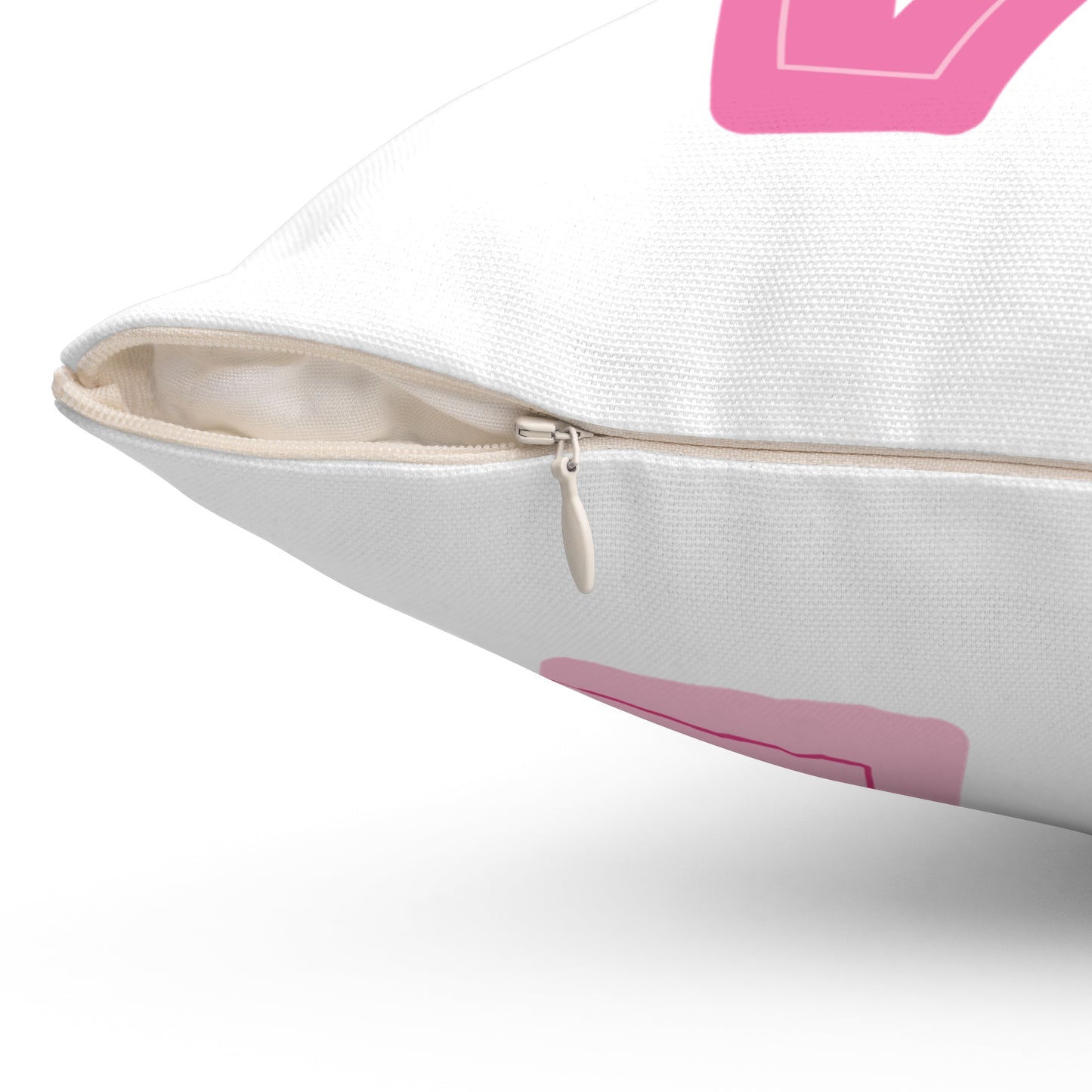 Love with Hearts Printed Polyester Sqaure Pillow Case for Valentine