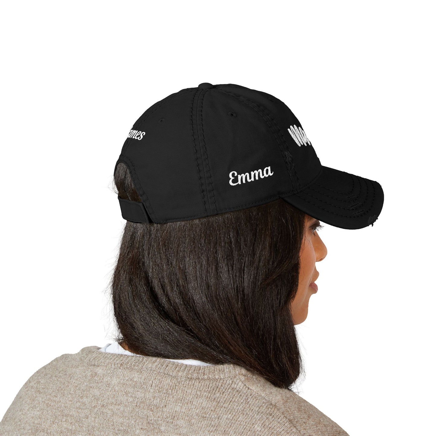 Personalized Embroidered 'Mama' Cap – Custom Distressed Hat for Mother’s Day or Birthday | Thoughtful Gift for Mom