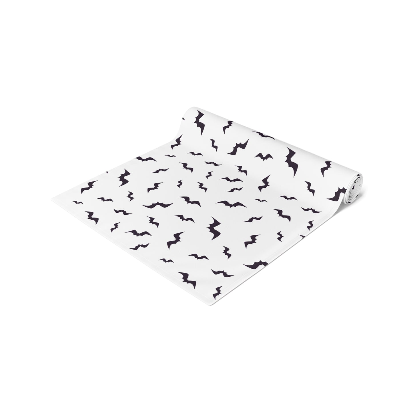 Black Bat Table Runner – Elegant Spooky-Chic Halloween Dining Decor