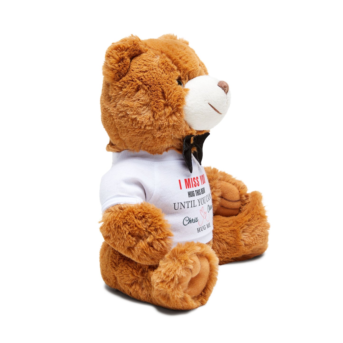 I Miss You Teddy Bear – Long Distance Hug Gift with Personalized Shirt