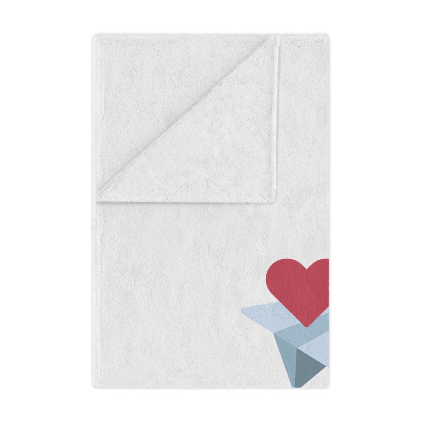 Love with Flying Hearts Printed Minky Blanket for Valentine