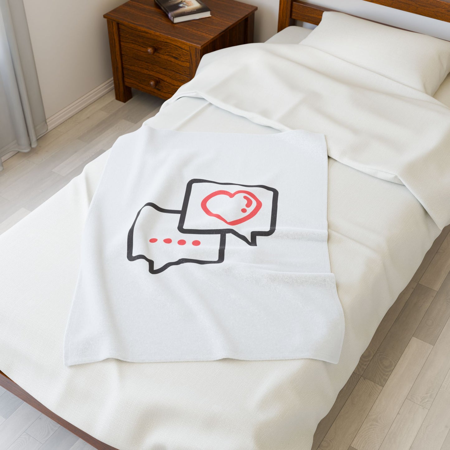 Valentine Printed Velveteen Plush Blanket
