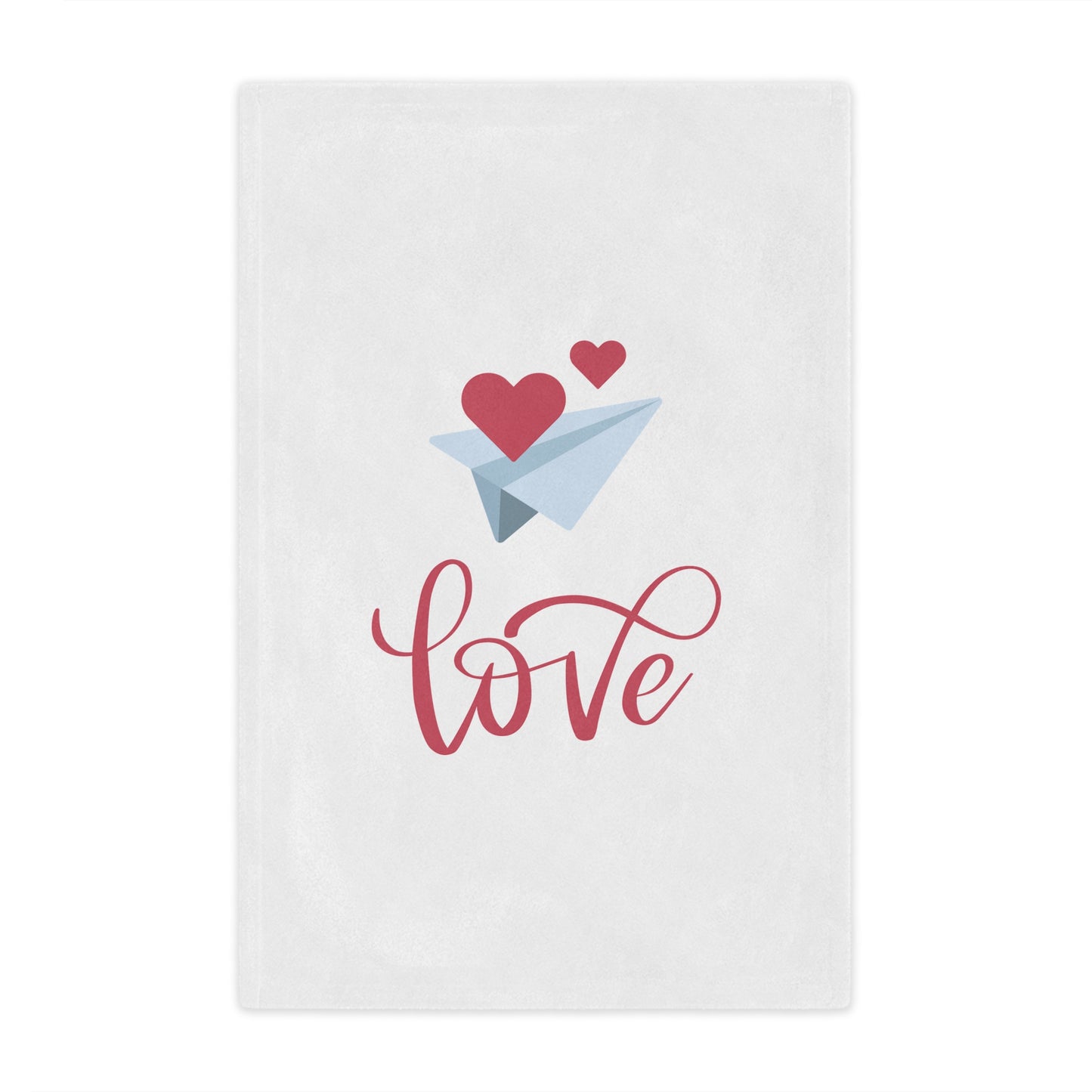 Love with Flying Hearts Printed Minky Blanket for Valentine