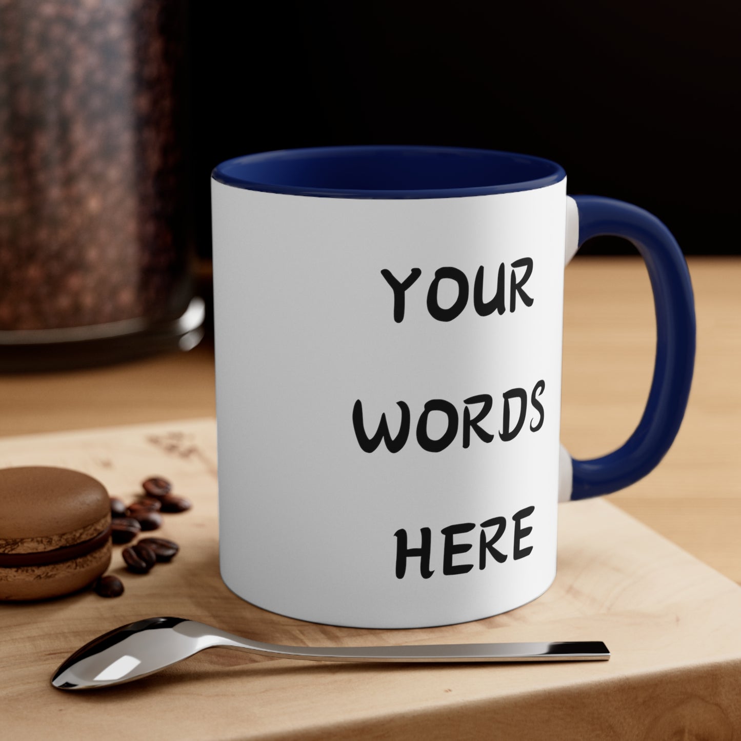 Your Words Here Customise Accent Coffee Mug, 11oz, Multi Color