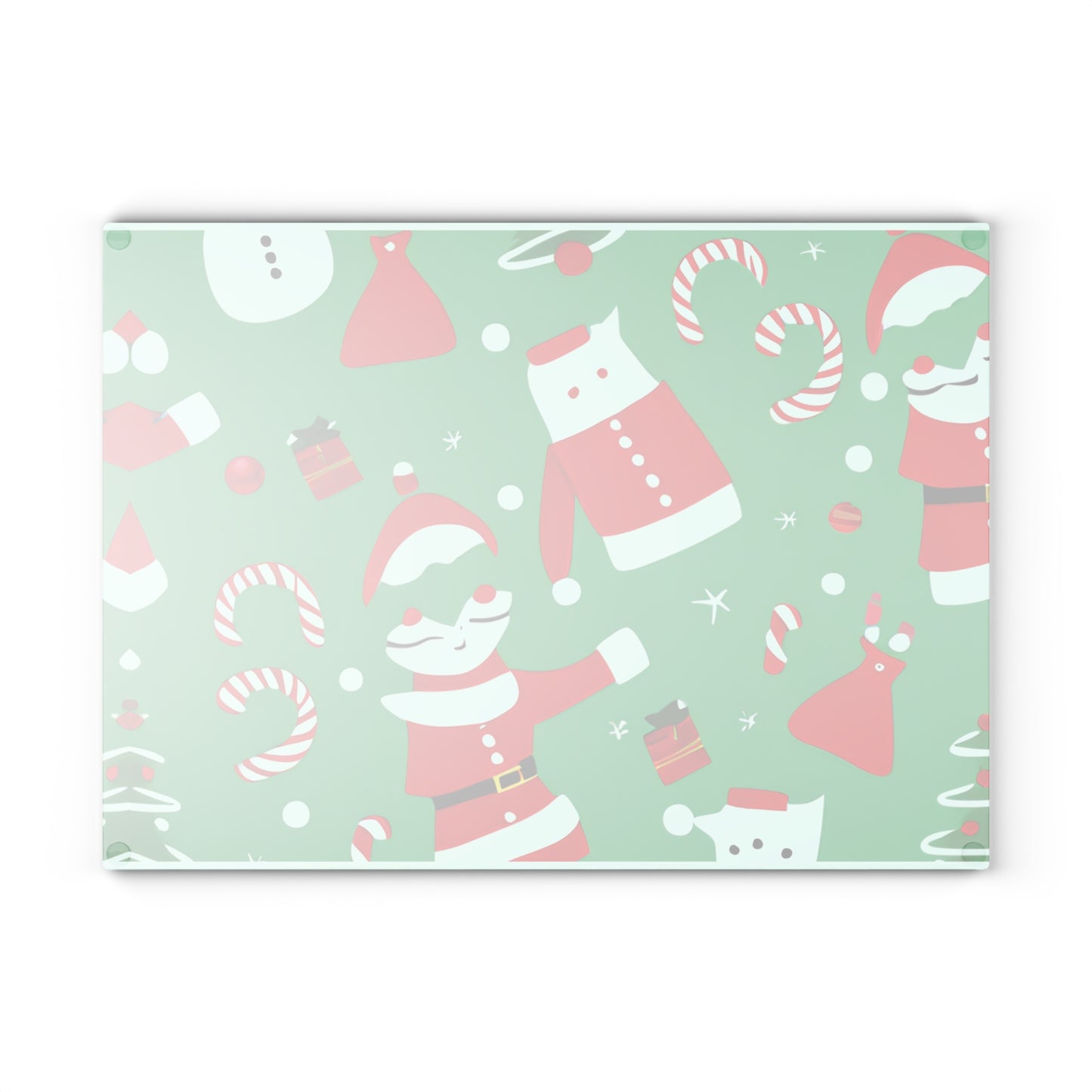 Christmas Glass Cutting Board – Festive Kitchen Prep Surface