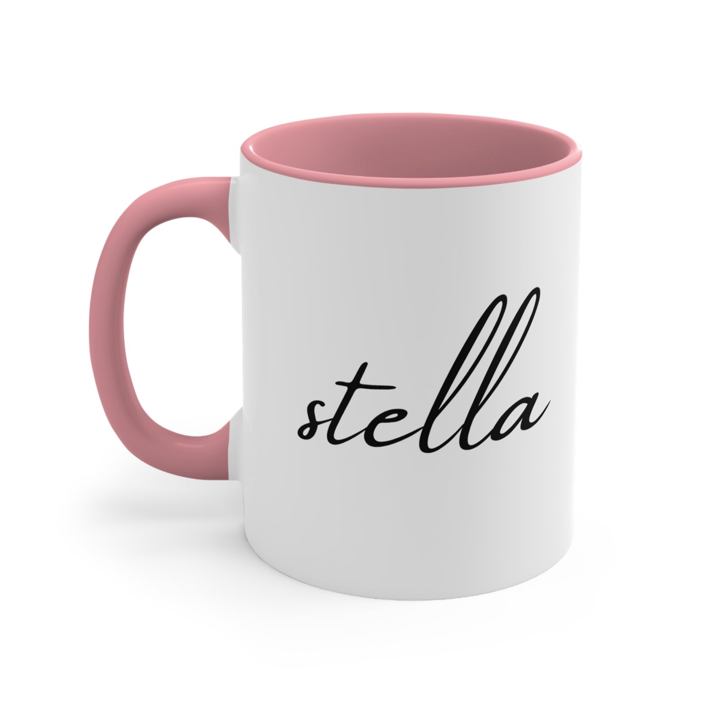 Stella Printed Custom Name Accent Coffee Mug, 11oz, Gift for Her