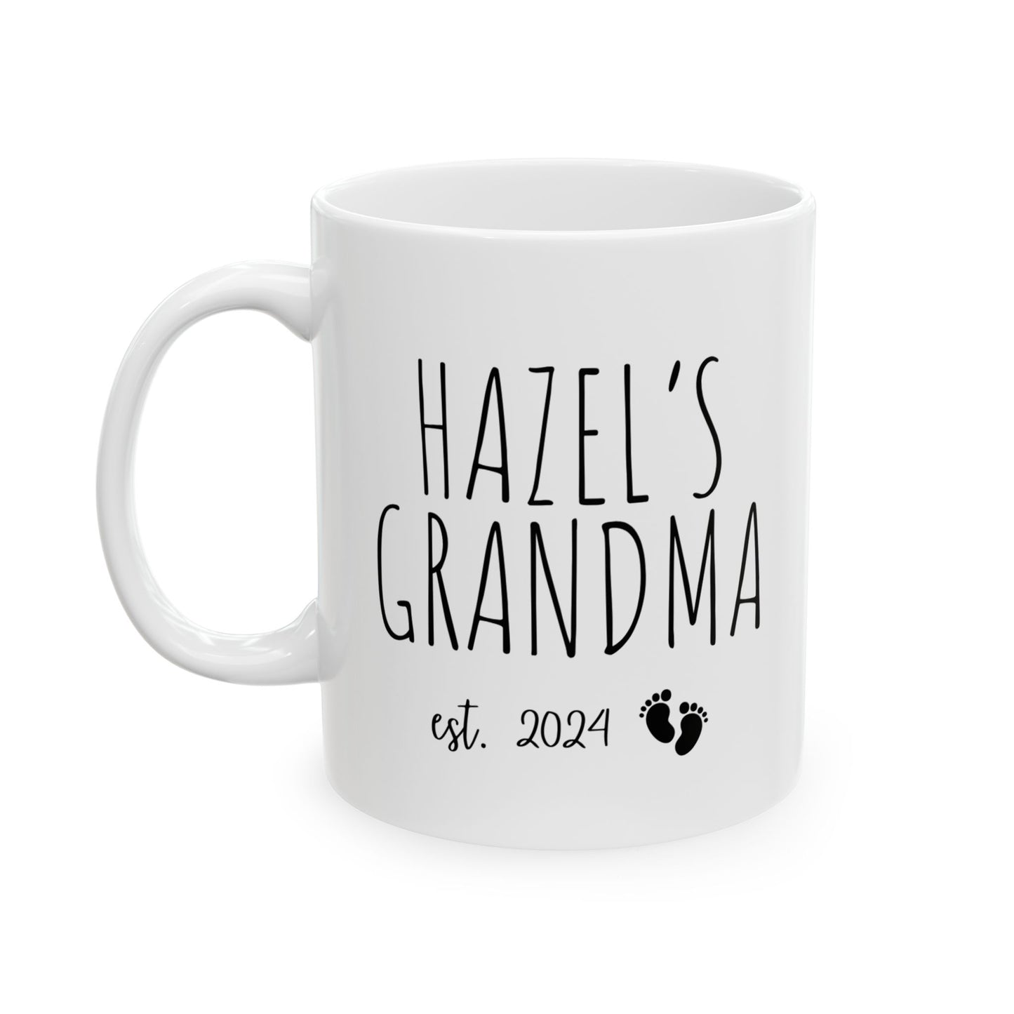 Grandma Mug with Grandkid Name – Personalized Coffee Mug, Christmas Gift