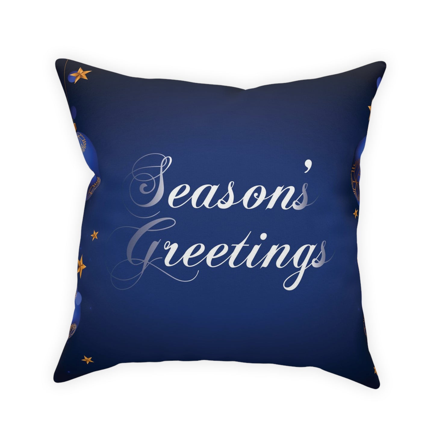 Hoilday Broadcloth Pillow, Dark Blue