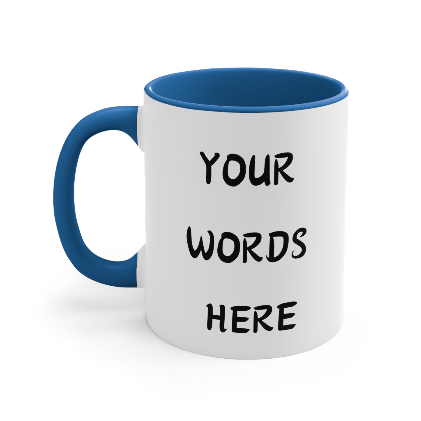 Your Words Here Customise Accent Coffee Mug, 11oz, Multi Color
