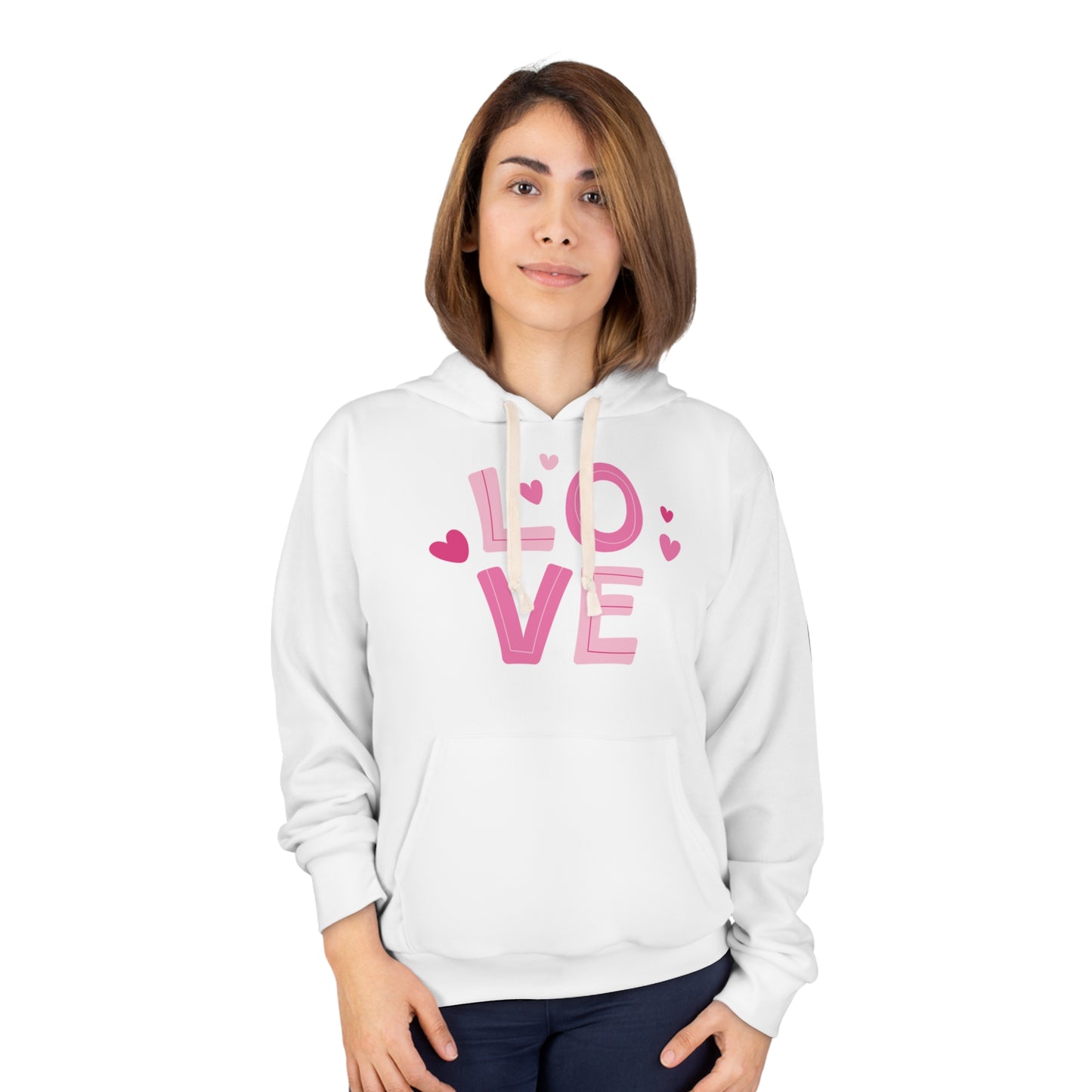 Valentine's Hoddie, Unisex Pullover Hoodie with Beautiful Love Printed, Valentine's Gift