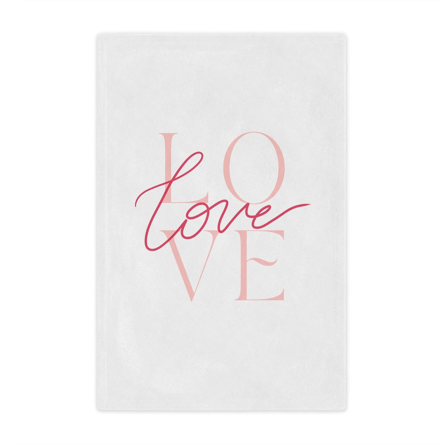 Love Printed Velveteen Minky Blanket for Her, Valentine Gift for Couple