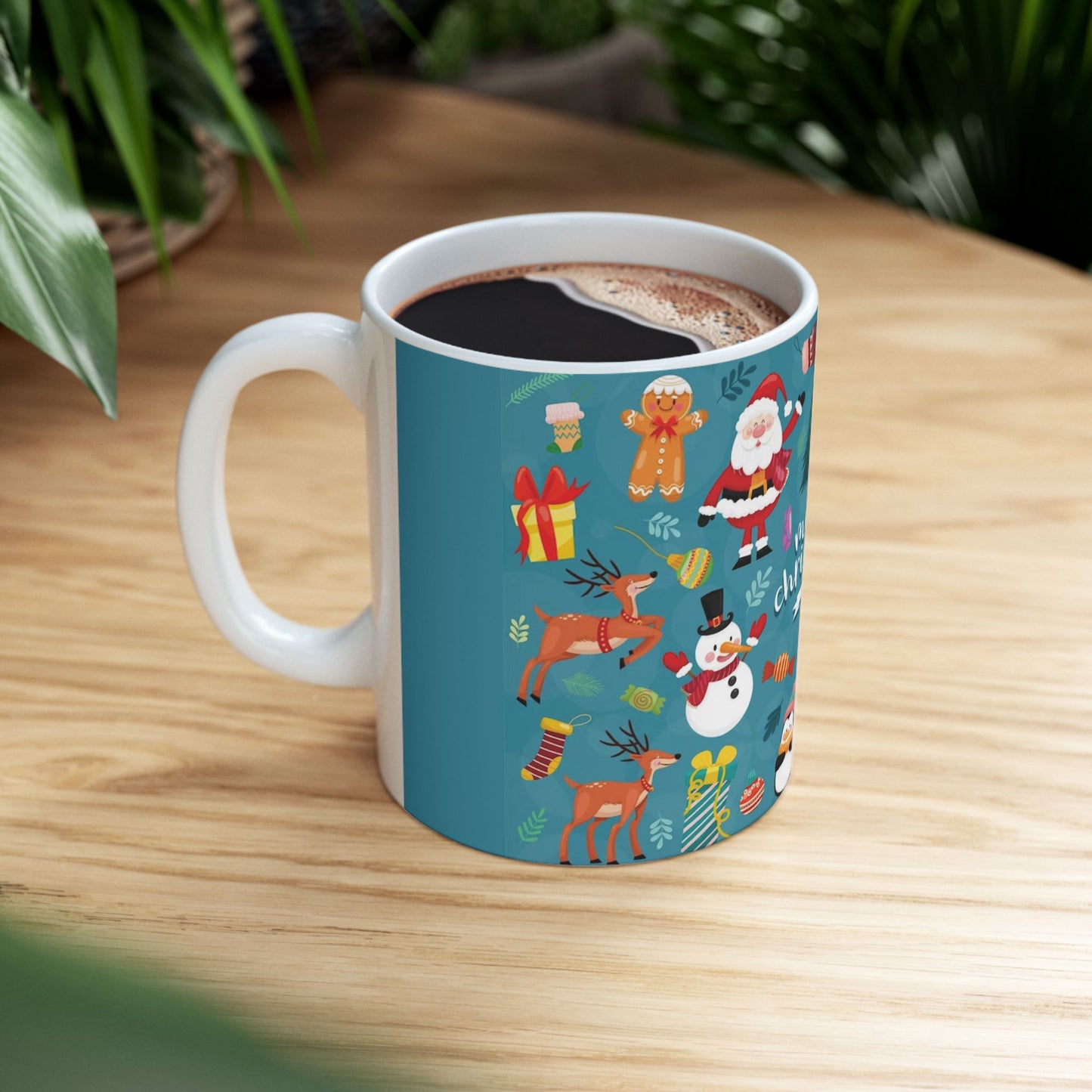 Christmas Ceramic Coffee Mug 11oz – Festive Hot Drink Cup