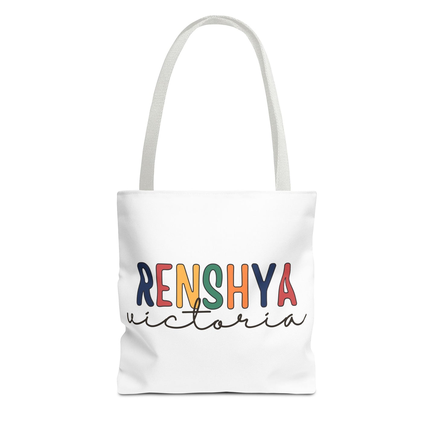 Personalized Name Tote Bag – Colorful Custom Design with Script Font