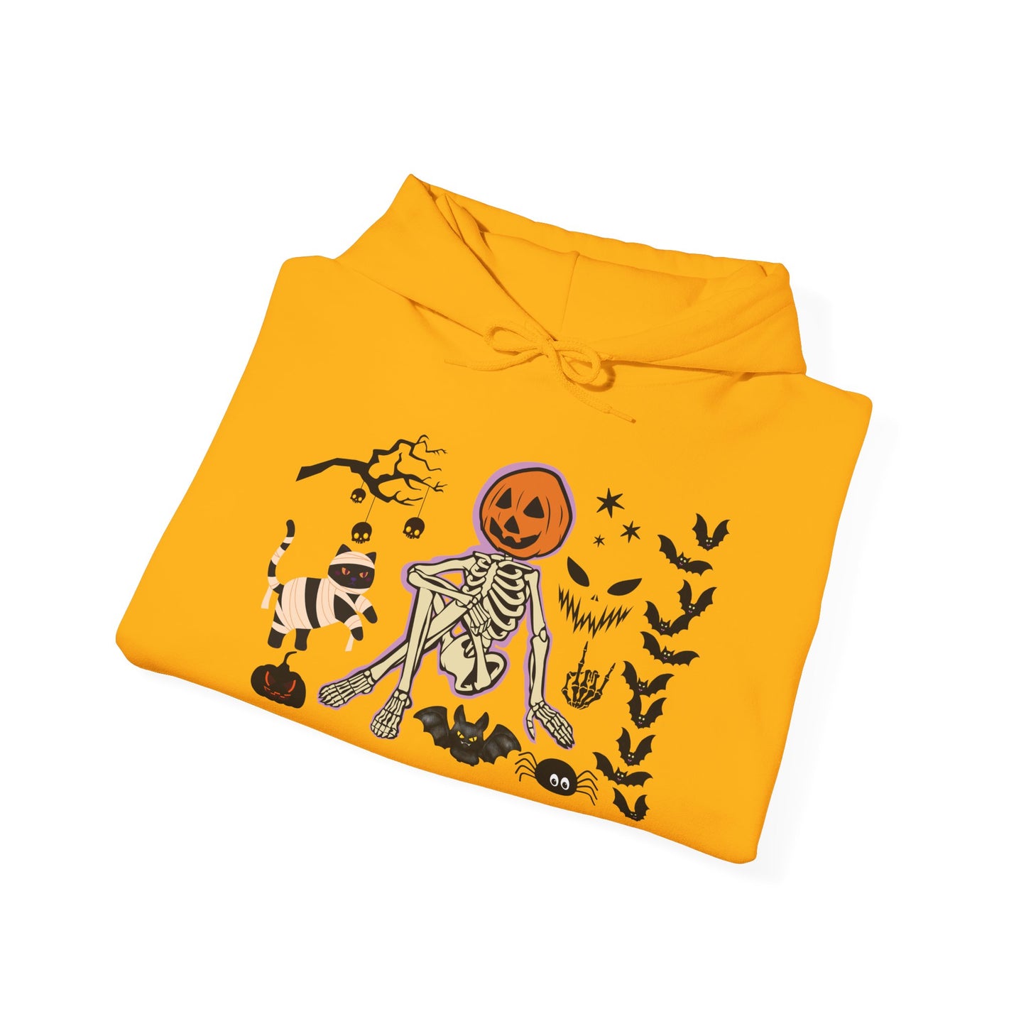 Pumpkin Skeleton Halloween Hoodie – Cute & Creepy Fall Sweatshirt