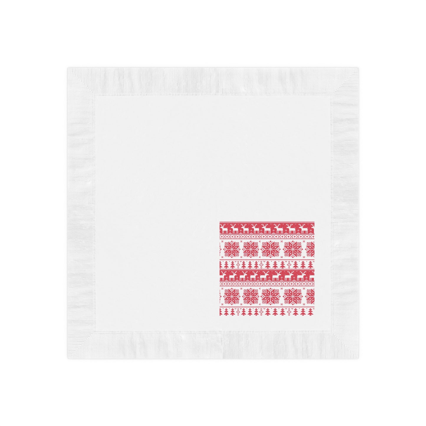 Soft Three-Ply Christmas White Coined Napkins – Multiple Sizes & Packs