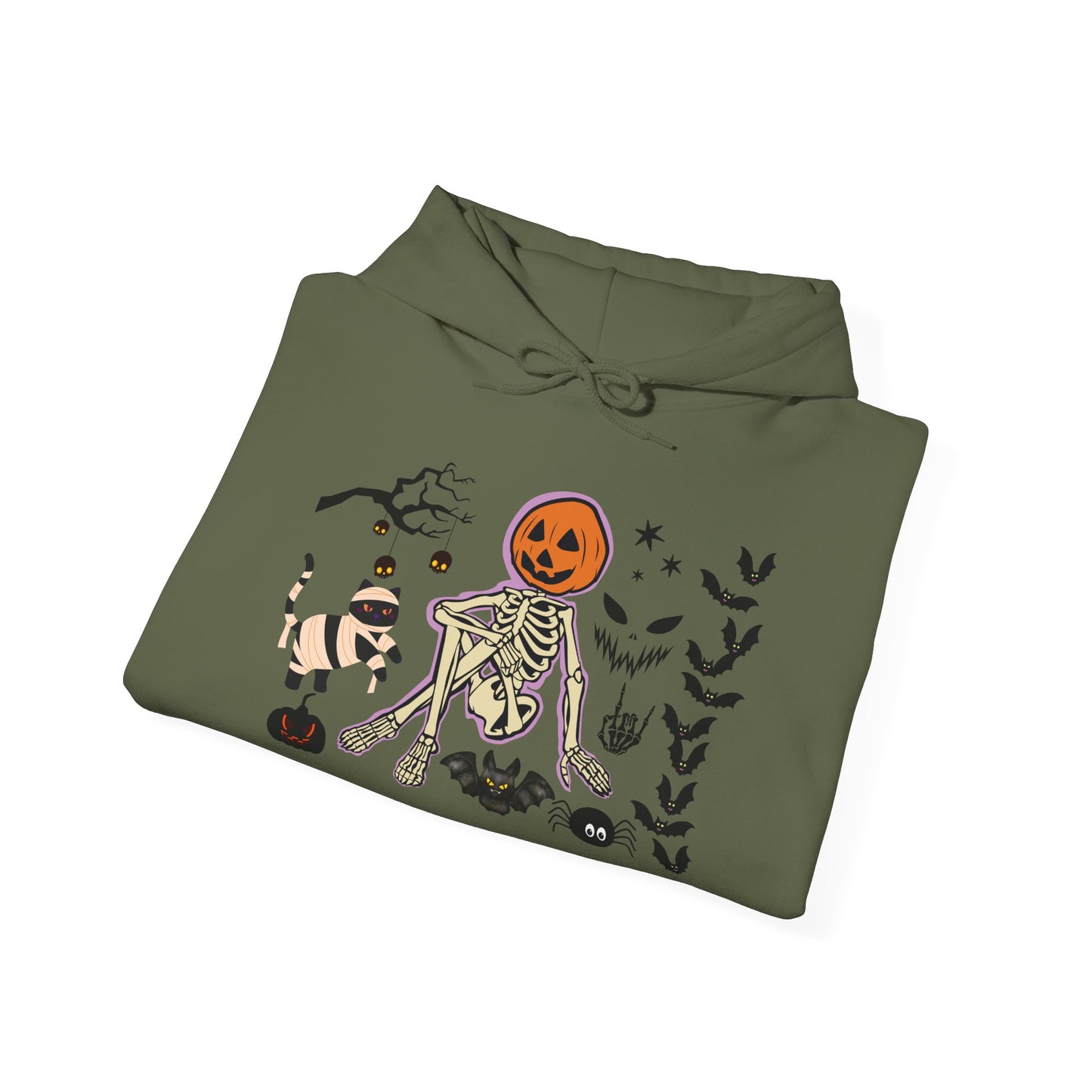 Pumpkin Skeleton Halloween Hoodie – Cute & Creepy Fall Sweatshirt