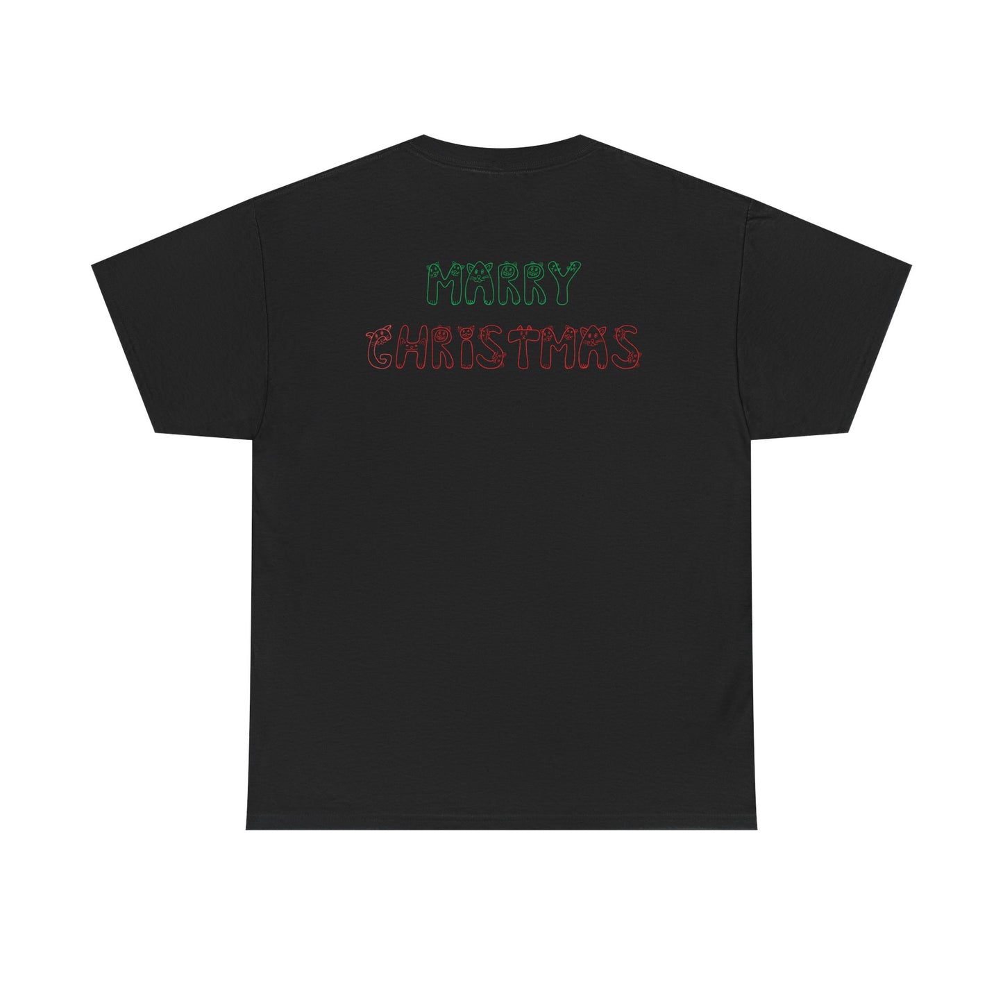 Merry Christmas with Tree Double Side Printed Tshirt for Her and Him, Christmas Tshirt for Her, Christmas Tshirt for Him