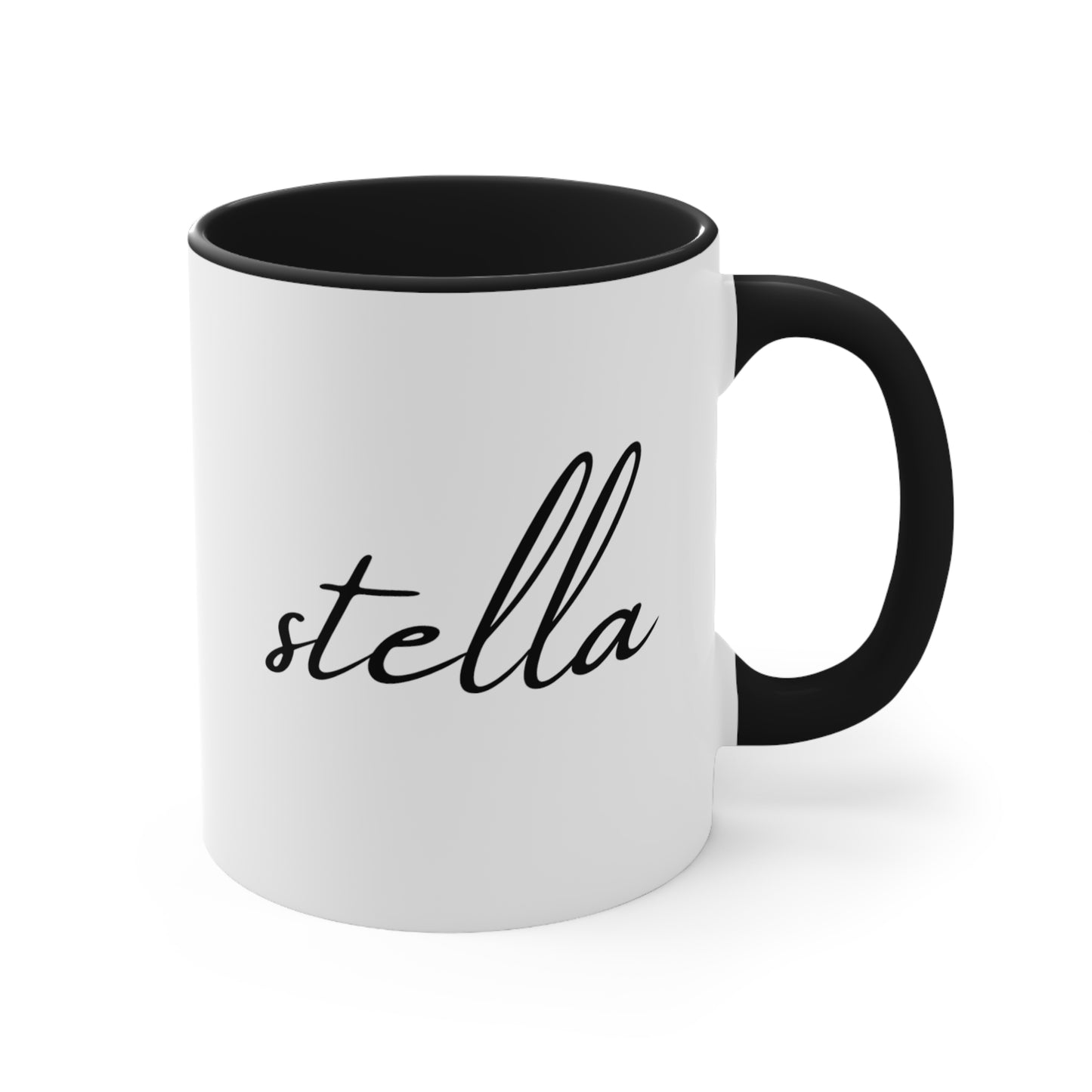 Stella Printed Custom Name Accent Coffee Mug, 11oz, Gift for Her